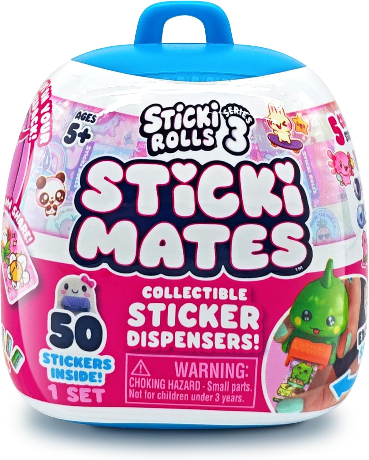 Sticki Rolls Sticki Mates – Series 3 Collectible Sticker Dispensers (Assorted)