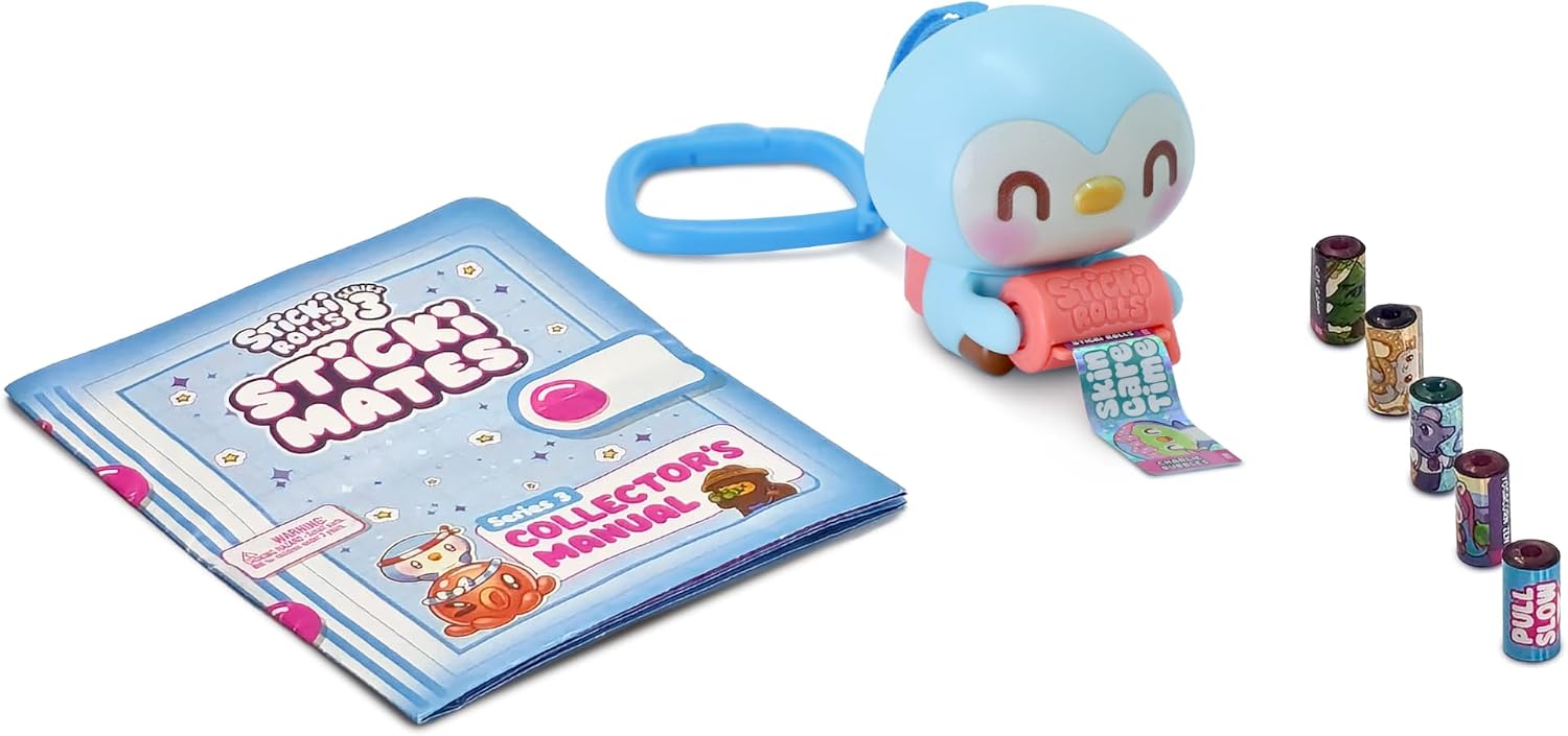 Sticki Rolls Sticki Mates – Series 3 Collectible Sticker Dispensers (Assorted)