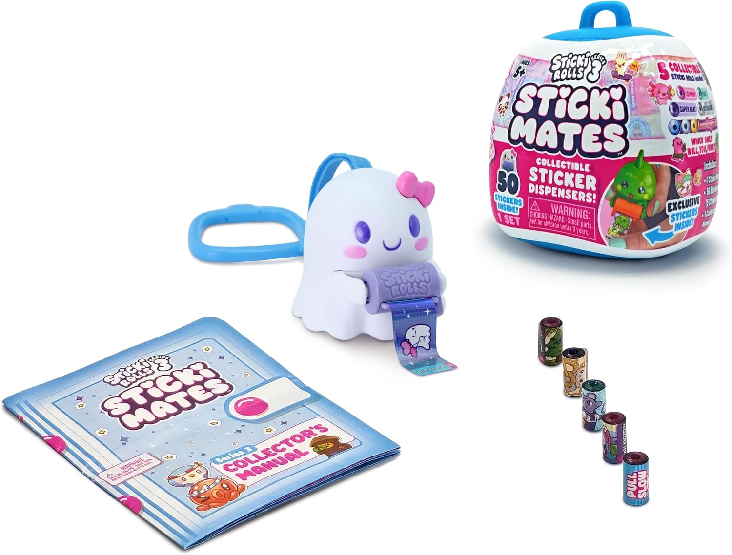 Sticki Rolls Sticki Mates – Series 3 Collectible Sticker Dispensers (Assorted)