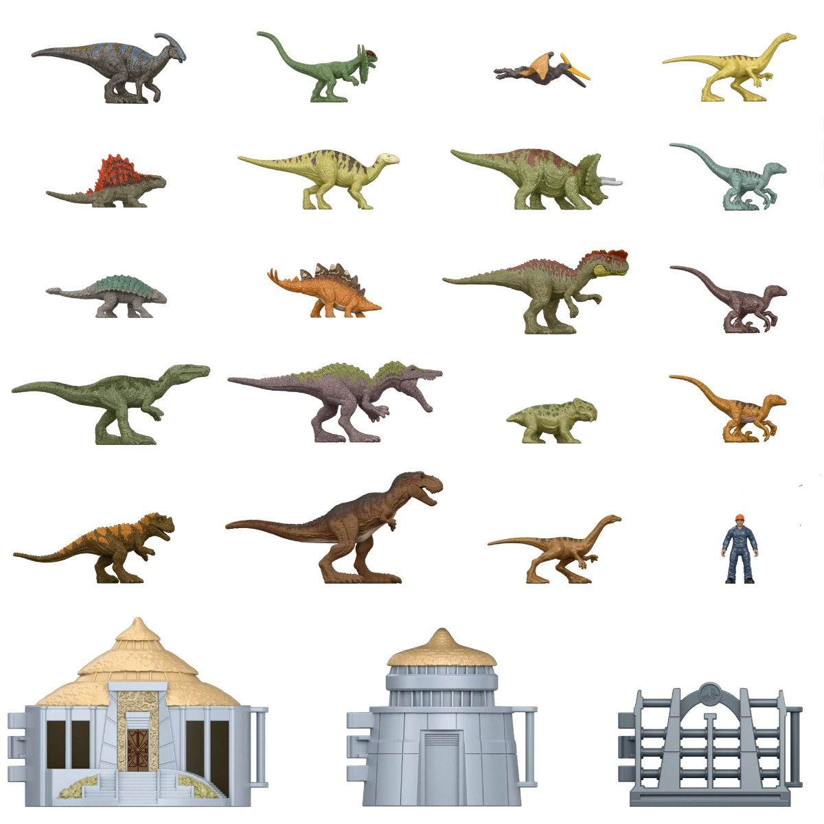 Jurassic World Minis Advent Calendar 2026 - 24 Days of Dinosaur Surprises for Christmas Gift with 19 Mini Figures & 4 Environment Pieces
