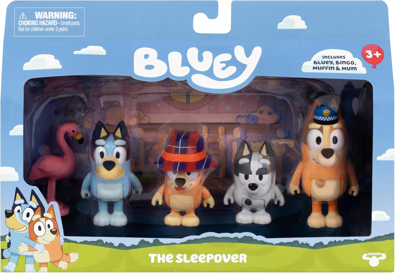 Bluey Figure 4-Pack – The Sleepover Episode Playset