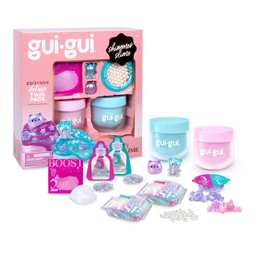 Gui Gui Shimmer Deluxe Duo Pack Craft Set – 2 Iridescent Slimes