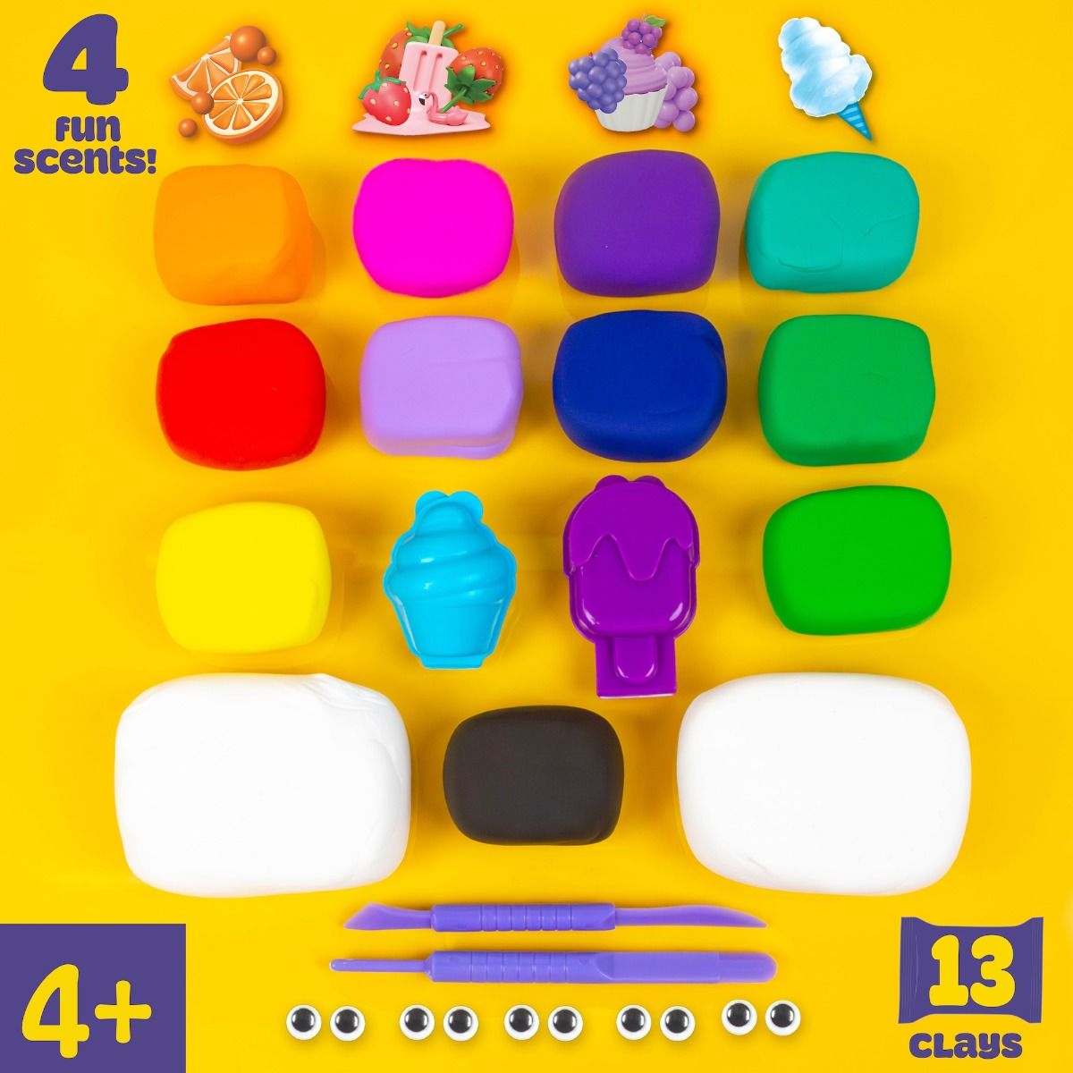 Play-Doh Air Dry Clay Variety Kit – 13 Colours Creative Craft Set
