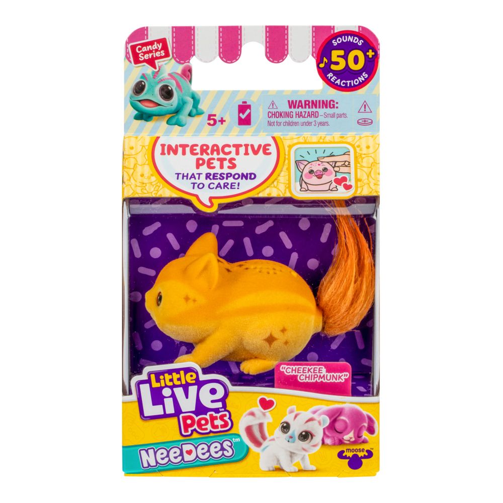 Little Live Pets NeeDees Candy Series – Interactive Wearable Pet Assortment