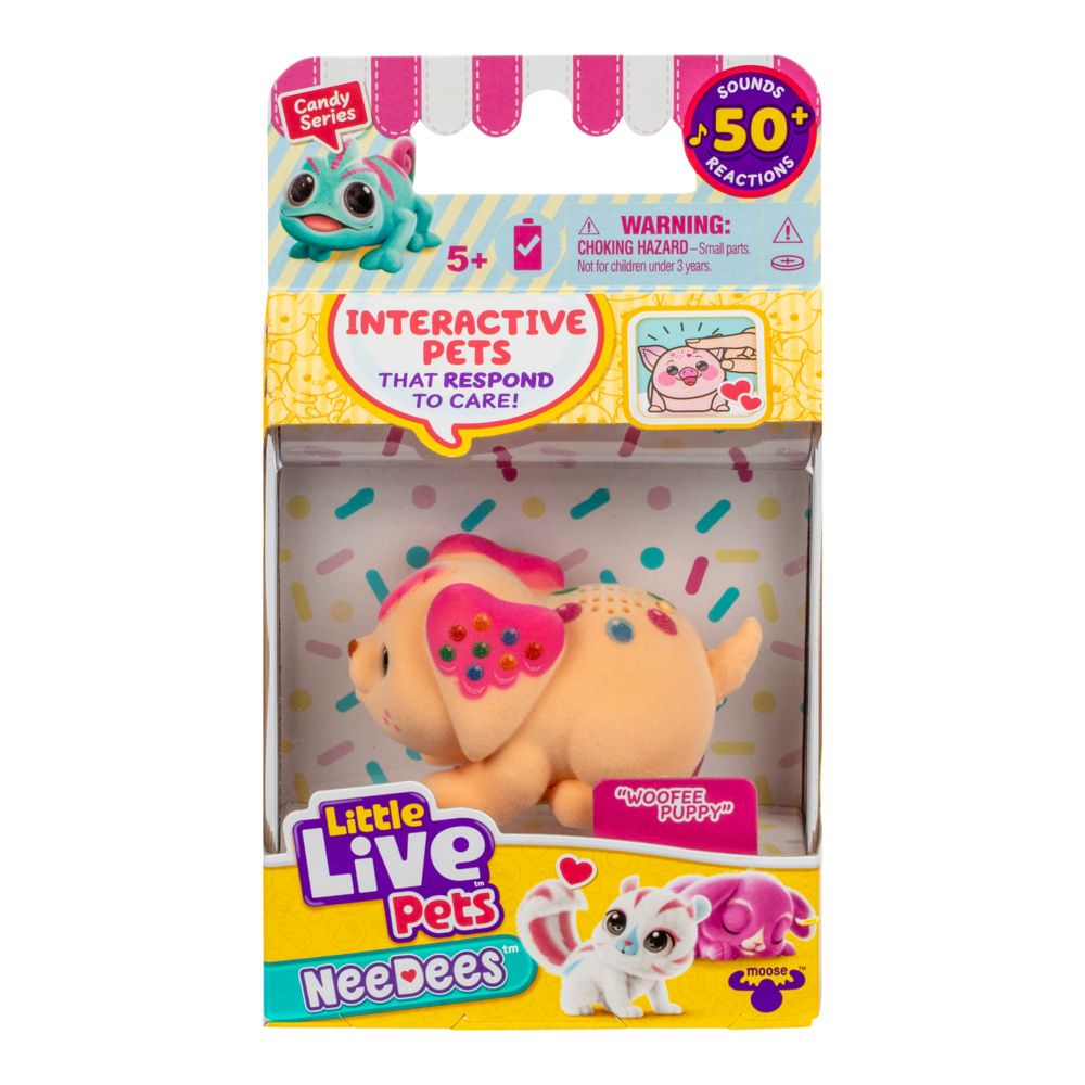 Little Live Pets NeeDees Candy Series – Interactive Wearable Pet Assortment