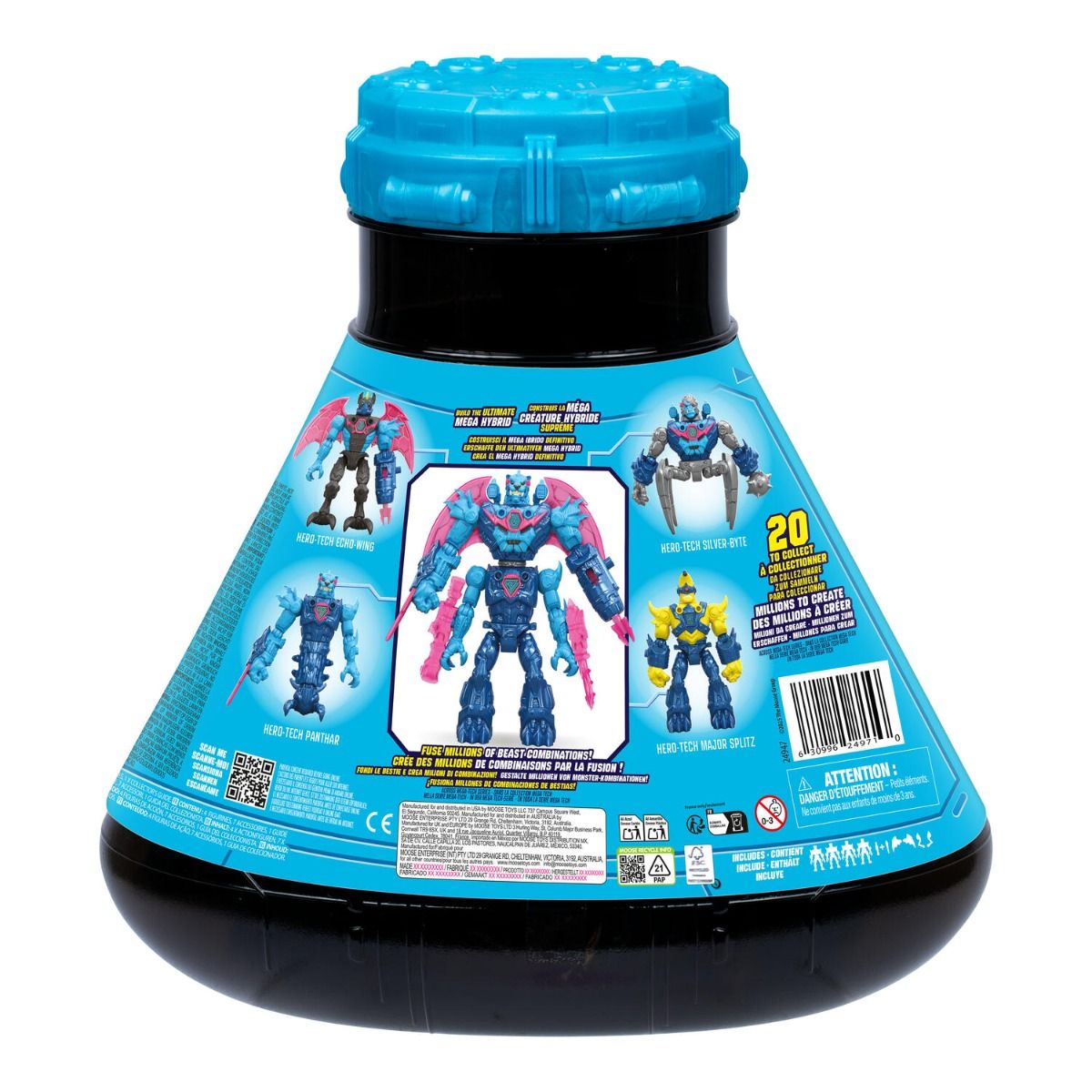 MrBeast Lab Hybrids MEGA-TECH Mega Hybrid Lab – 4 Beast Figures