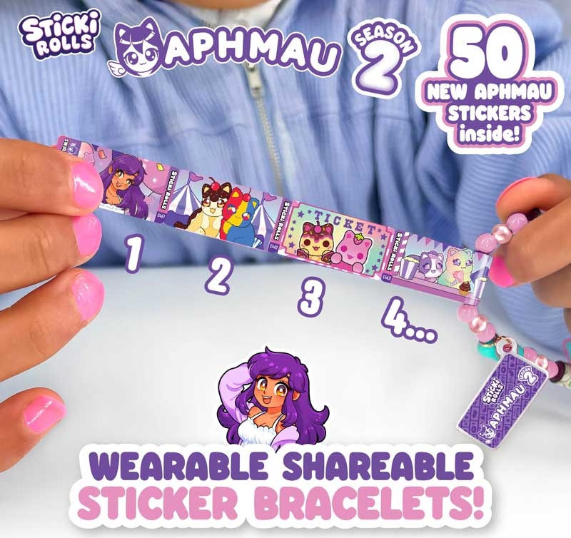 Sticki Rolls x Aphmau Series 2 Capsules – Collectible Sticker Bracelet