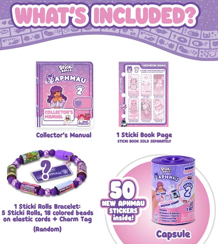 Sticki Rolls x Aphmau Series 2 Capsules – Collectible Sticker Bracelet