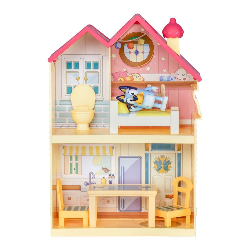 Bluey Mini Bluey Home Playset – Portable House with Bluey Figure
