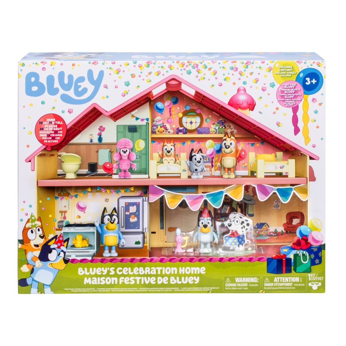Bluey Celebration Home Playset – Party House with Exclusive Bluey Figure
