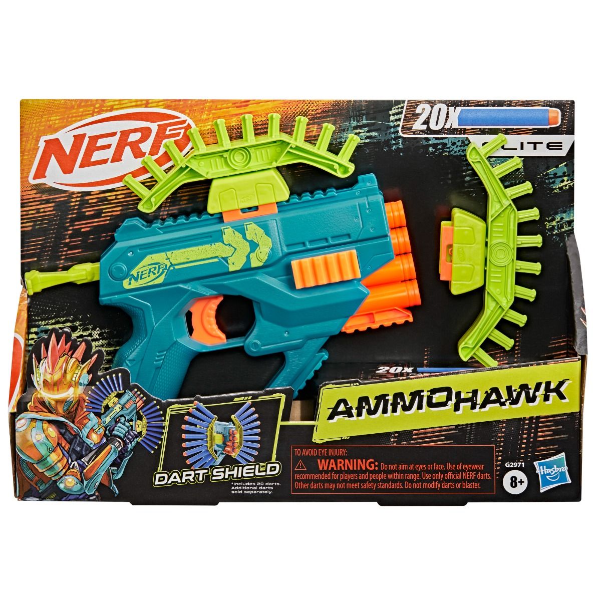 Nerf Elite Rebel Ops Ammohawk Blaster with Dart Shields
