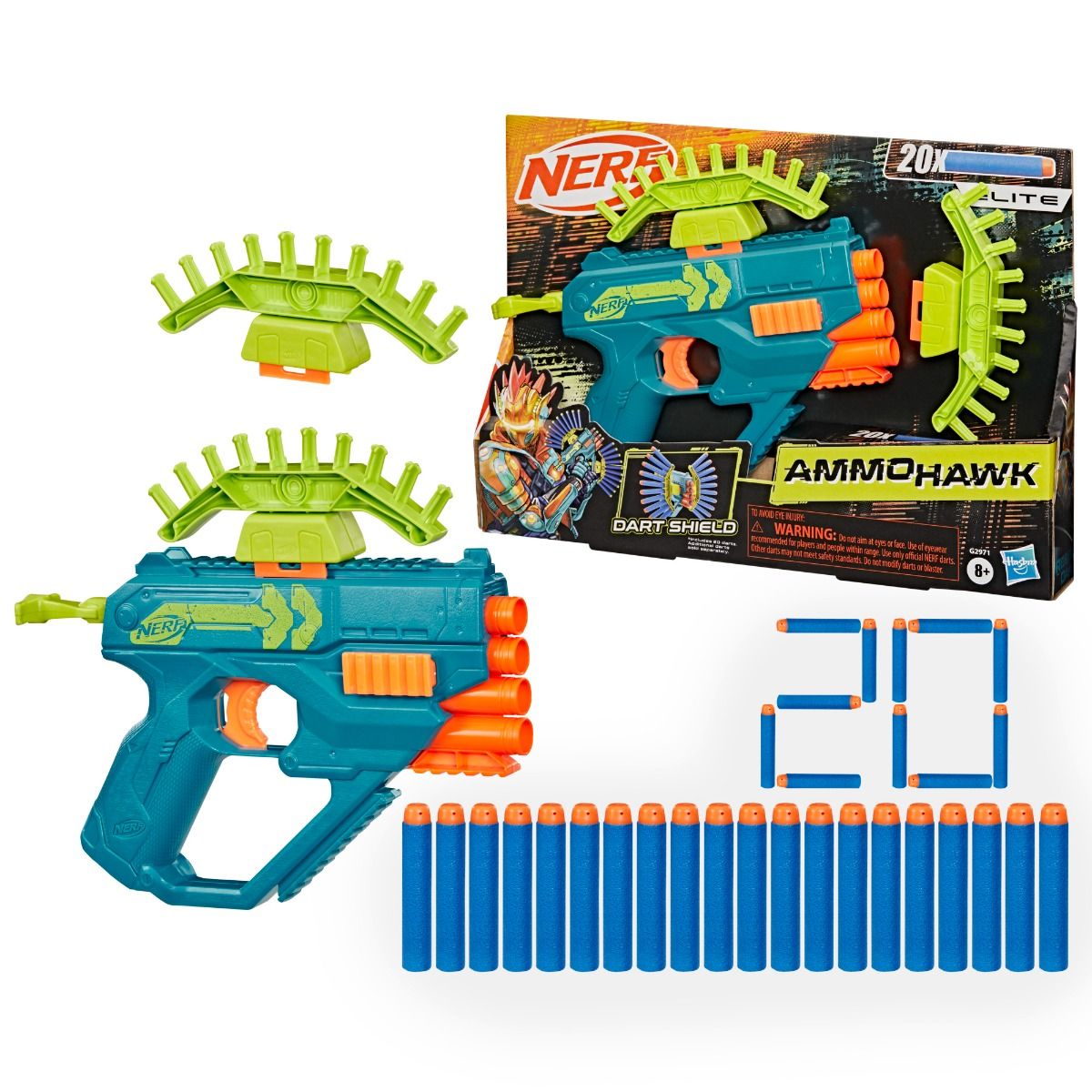 Nerf Elite Rebel Ops Ammohawk Blaster with Dart Shields