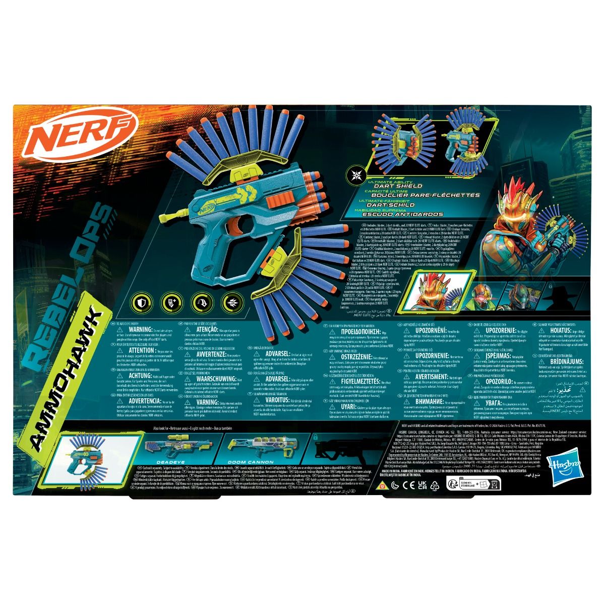 Nerf Elite Rebel Ops Ammohawk Blaster with Dart Shields