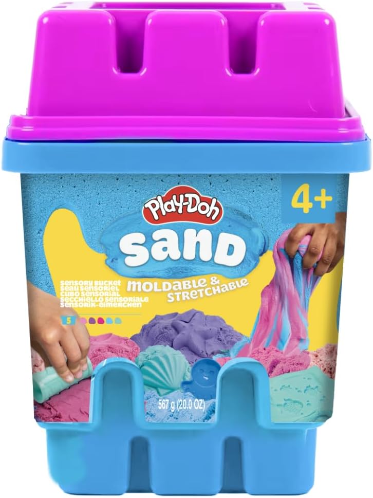 Play-Doh Sand Castle Sensory Bucket – Sand Compound & Creative Tools Set