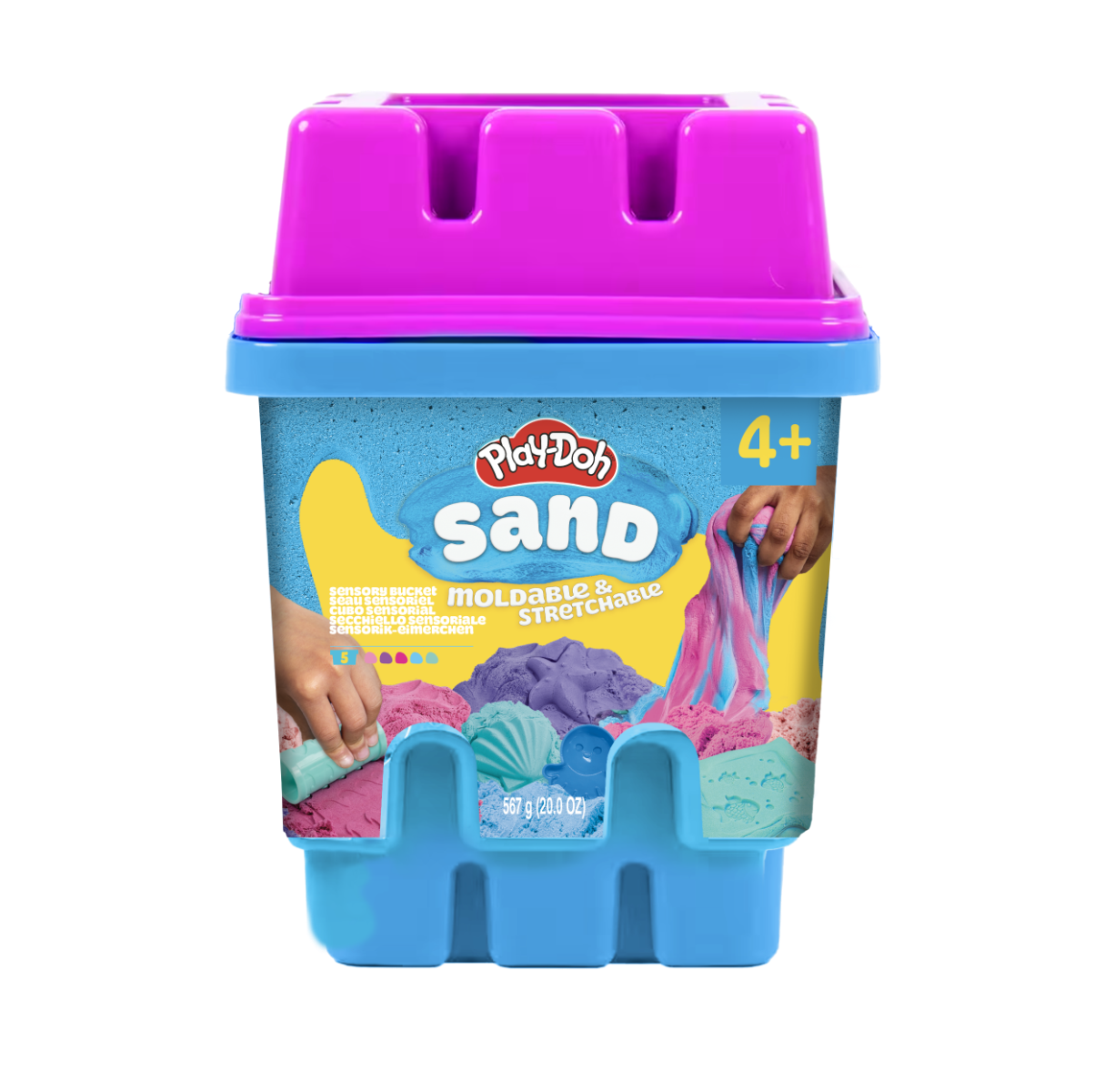 Play-Doh Sand Castle Sensory Bucket – Sand Compound & Creative Tools Set