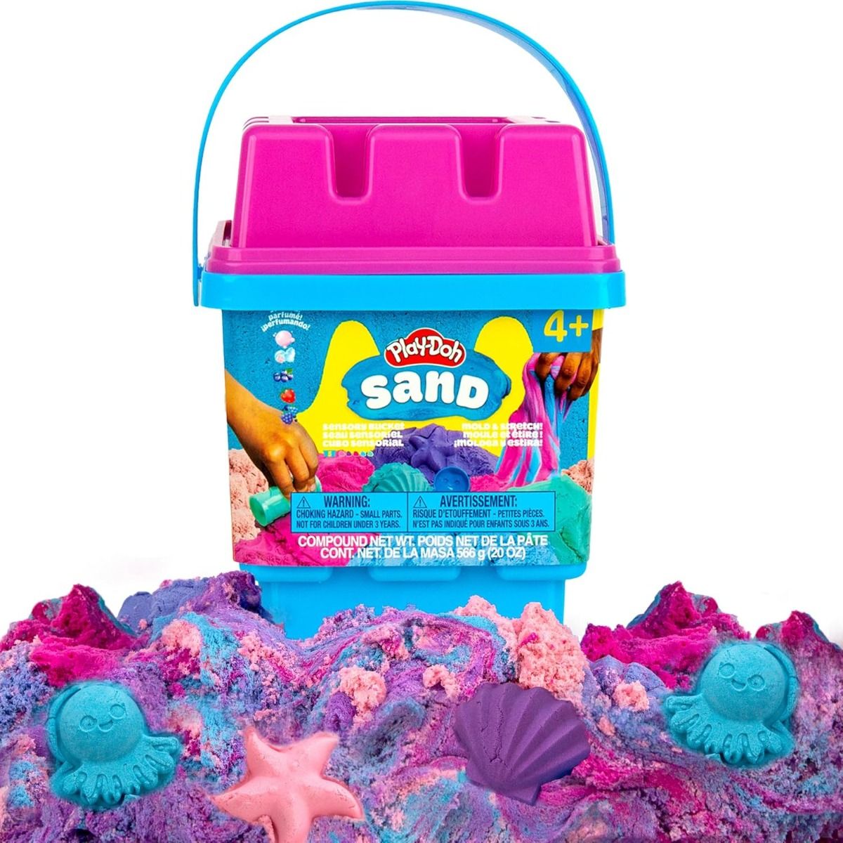 Play-Doh Sand Castle Sensory Bucket – Sand Compound & Creative Tools Set