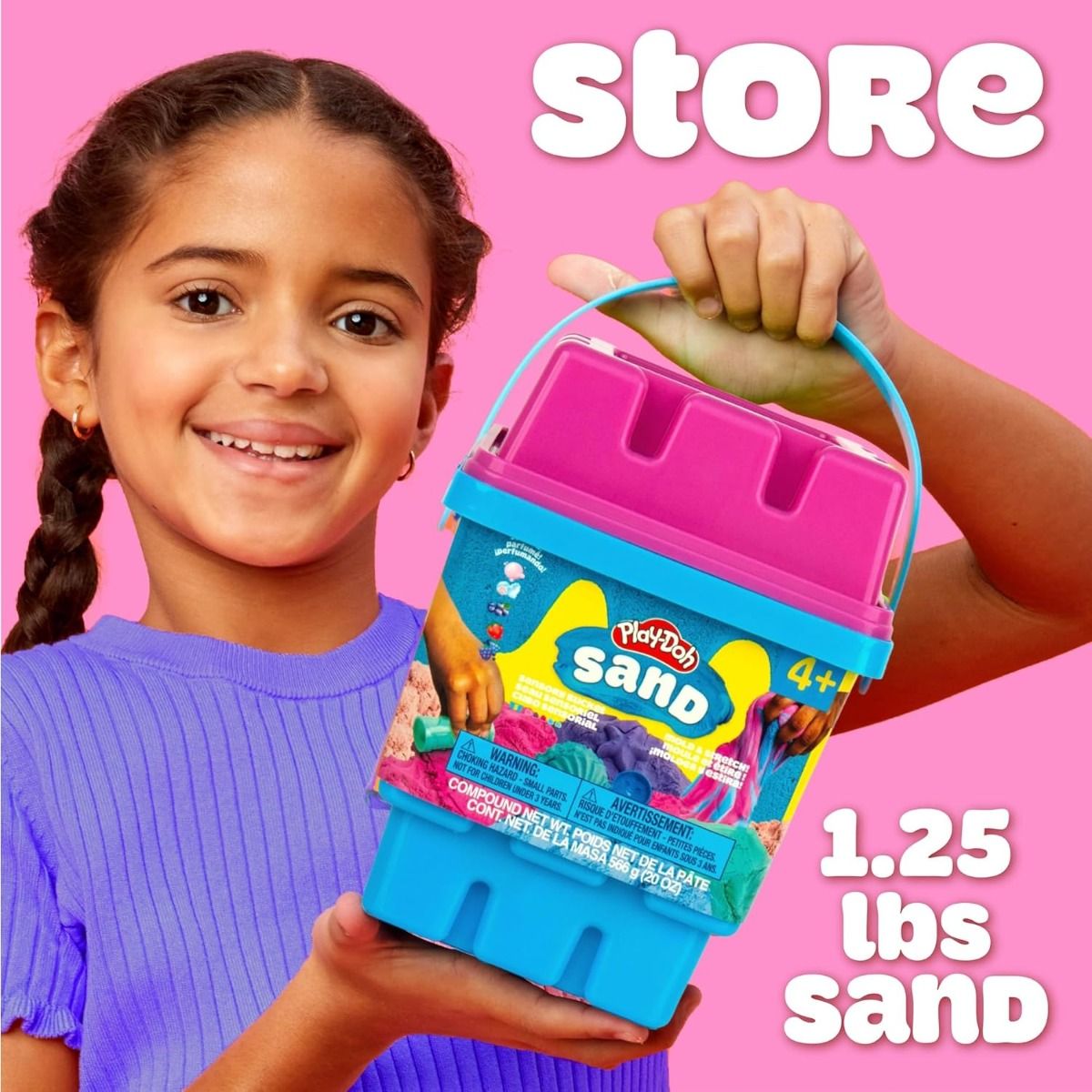 Play-Doh Sand Castle Sensory Bucket – Sand Compound & Creative Tools Set
