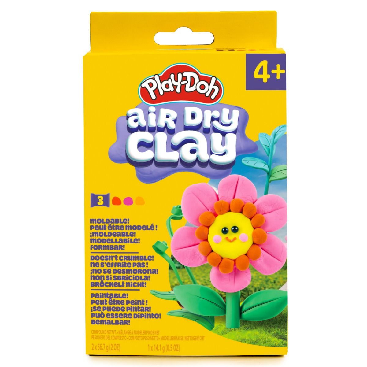 Play-Doh Air Dry Clay Buddies Kit – Octopus, Turtle & Flower Assortment