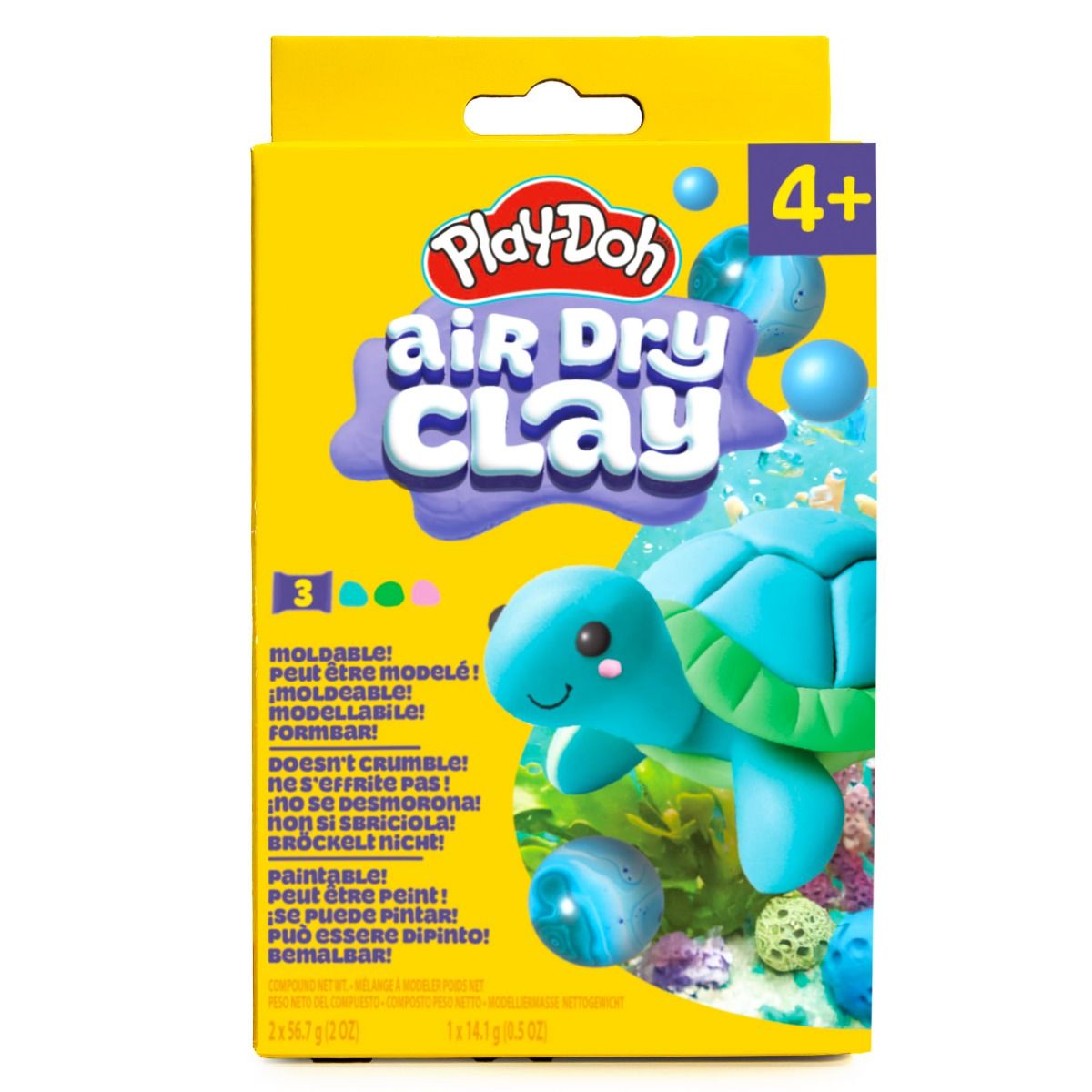 Play-Doh Air Dry Clay Buddies Kit – Octopus, Turtle & Flower Assortment