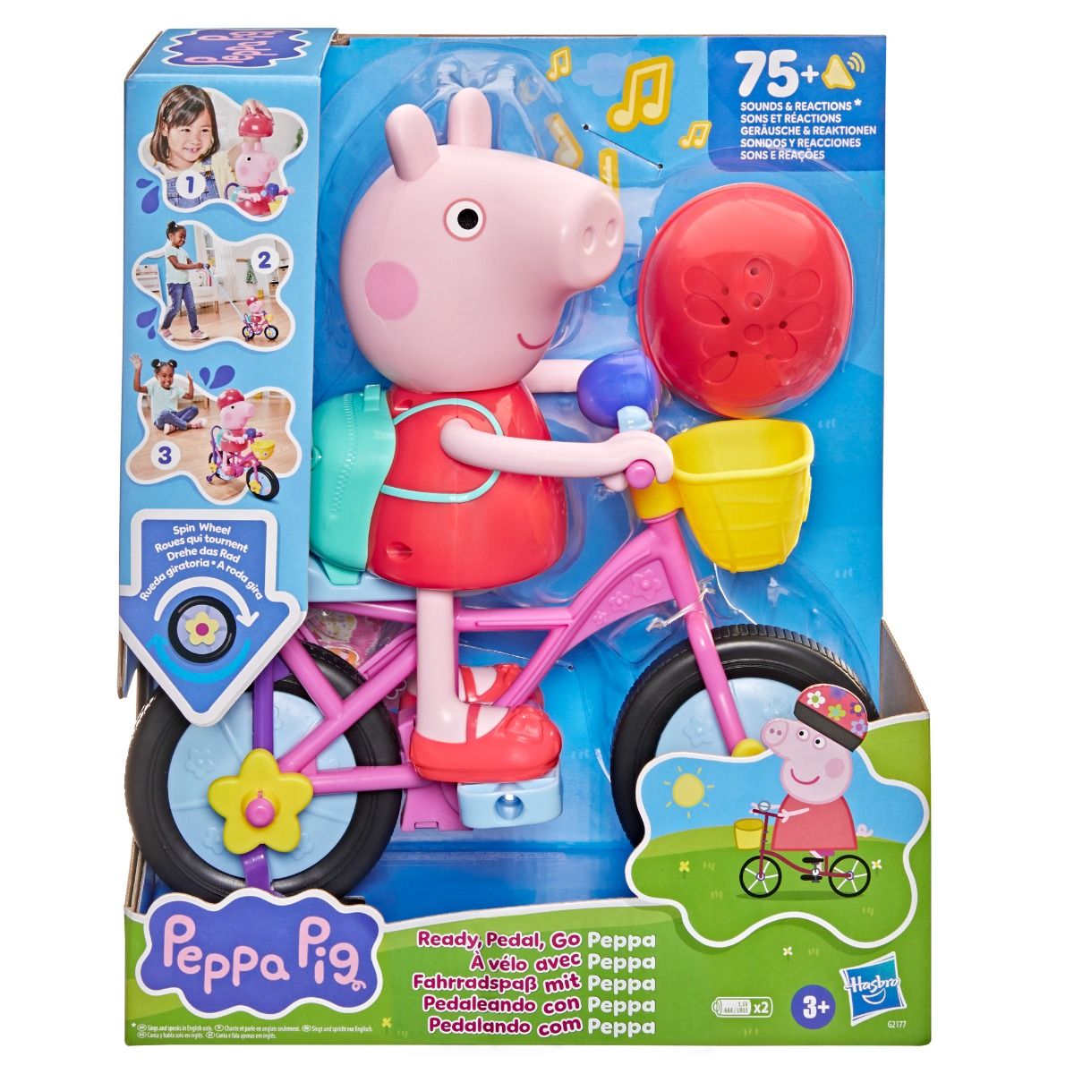 Peppa Pig Ready, Pedal, Go Peppa – Interactive Bike-Riding Figure