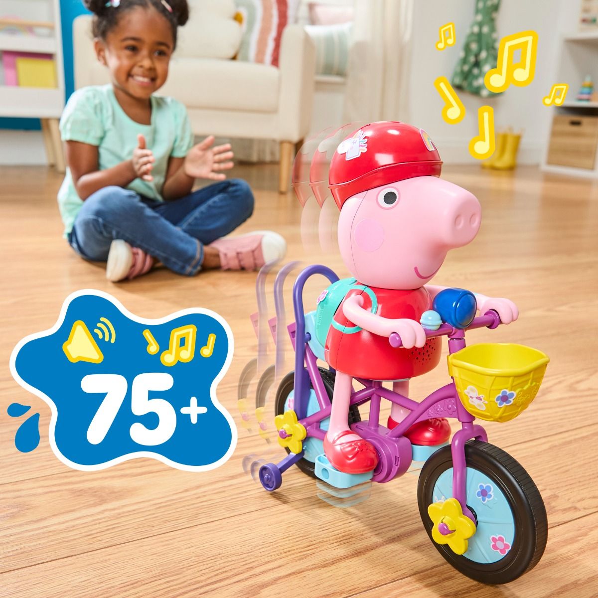 Peppa Pig Ready, Pedal, Go Peppa – Interactive Bike-Riding Figure