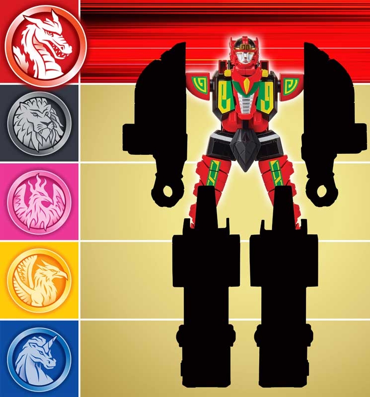 Mighty Morphin Power Rangers Combinable Thunderzord – Red Dragon