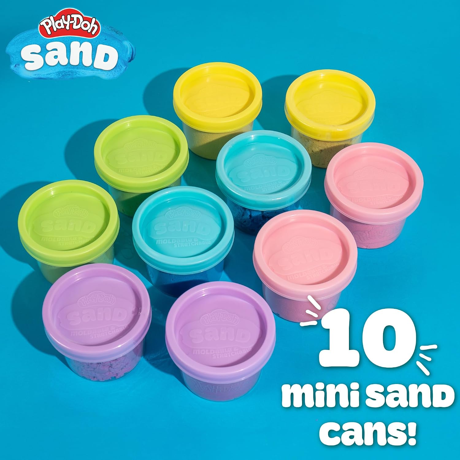 Play-Doh Sand 10 Pack – Colourful Scented Sensory Sand Set