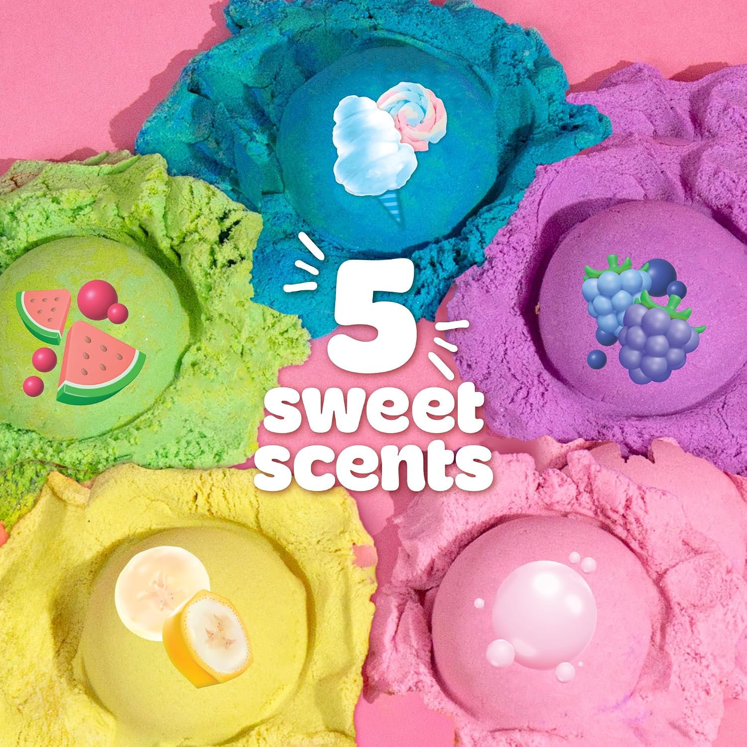 Play-Doh Sand 10 Pack – Colourful Scented Sensory Sand Set