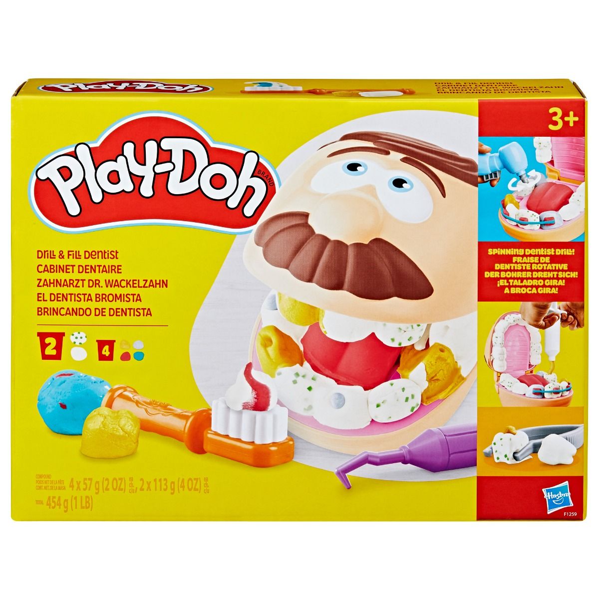 Play-Doh Doctor Drill ‘n Fill Dentist Playset – 10 Dental Tools & 6 Play-Doh Cans