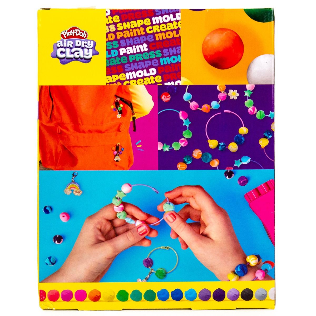 Play-Doh Air Dry Clay Charm & Jewellery Maker – Bracelet & Bag Charm Craft Kit