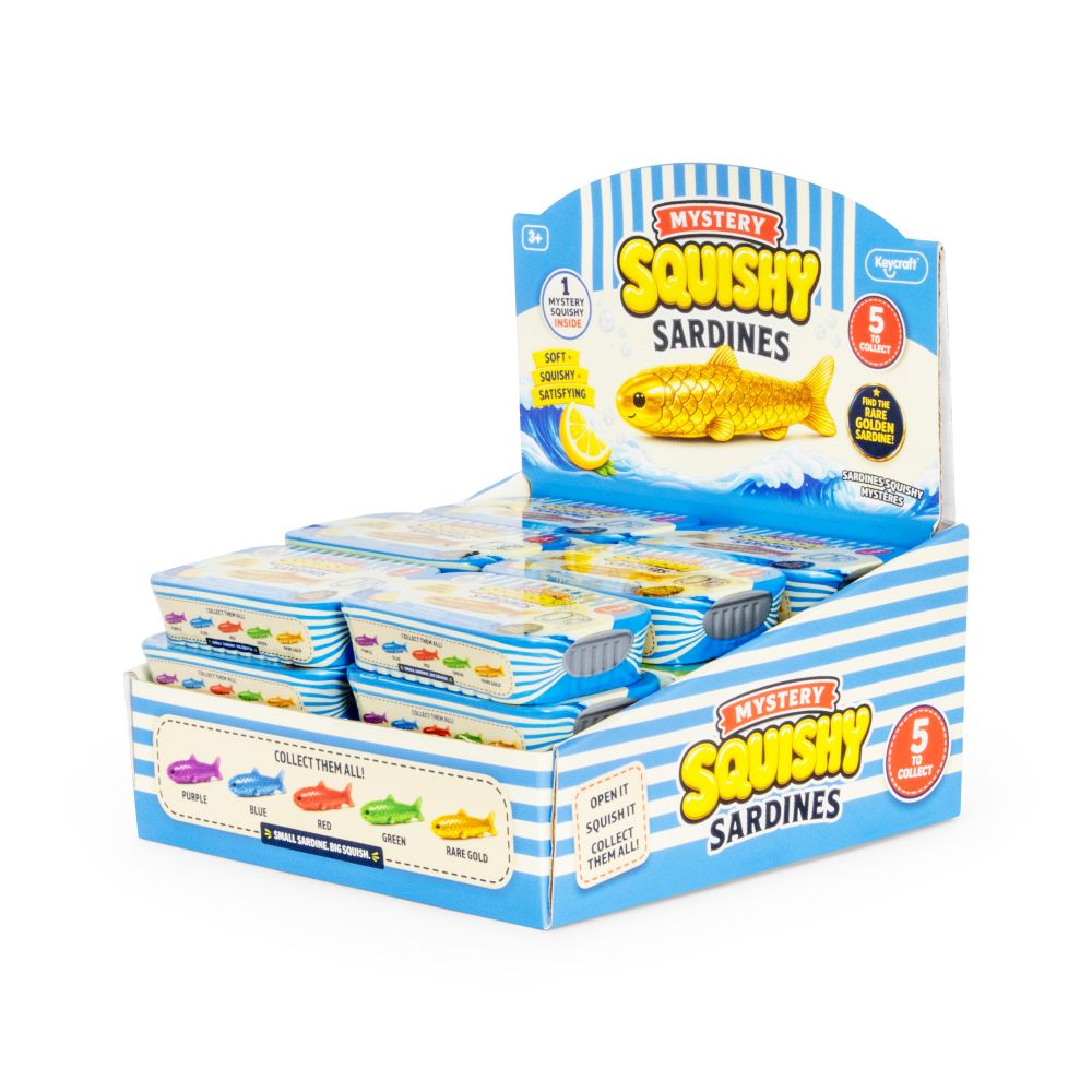Mystery Squishy Sardines – Collectible Sensory Fidget Toys