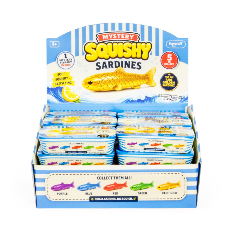 Mystery Squishy Sardines – Collectible Sensory Fidget Toys