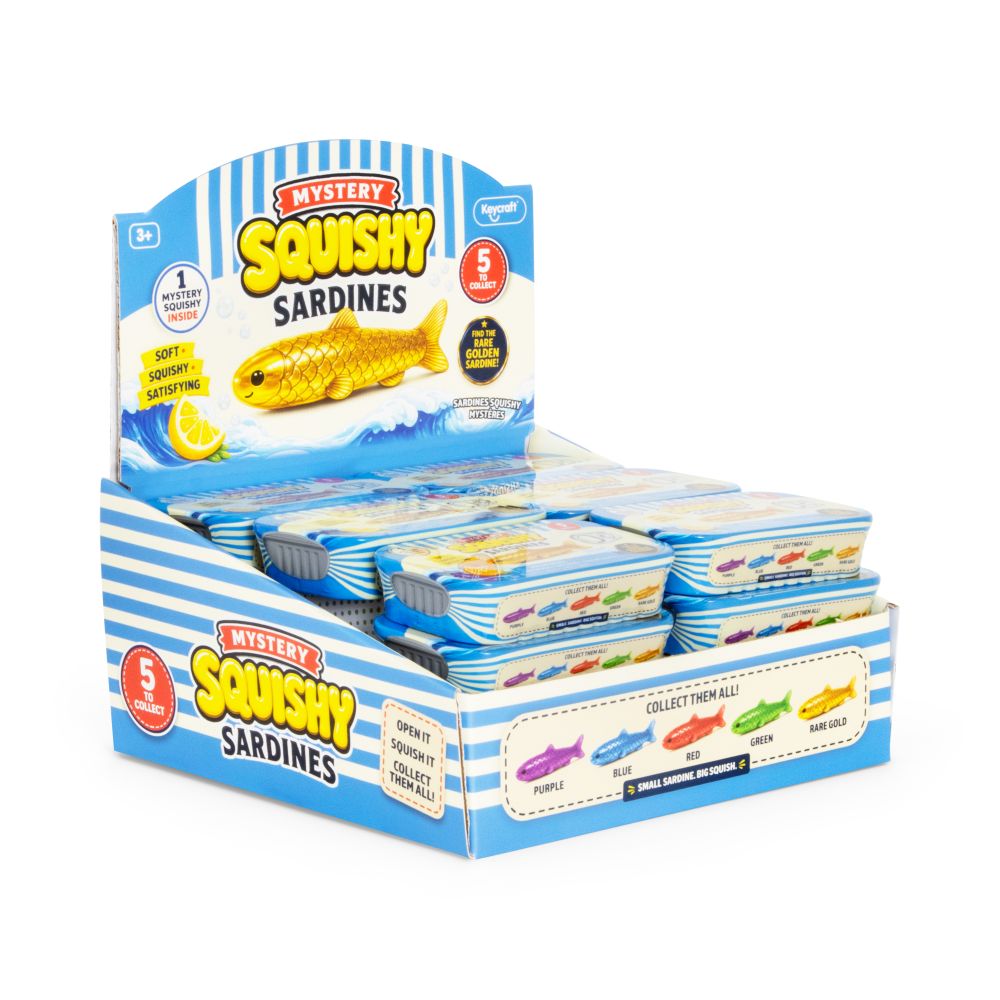 Mystery Squishy Sardines – Collectible Sensory Fidget Toys