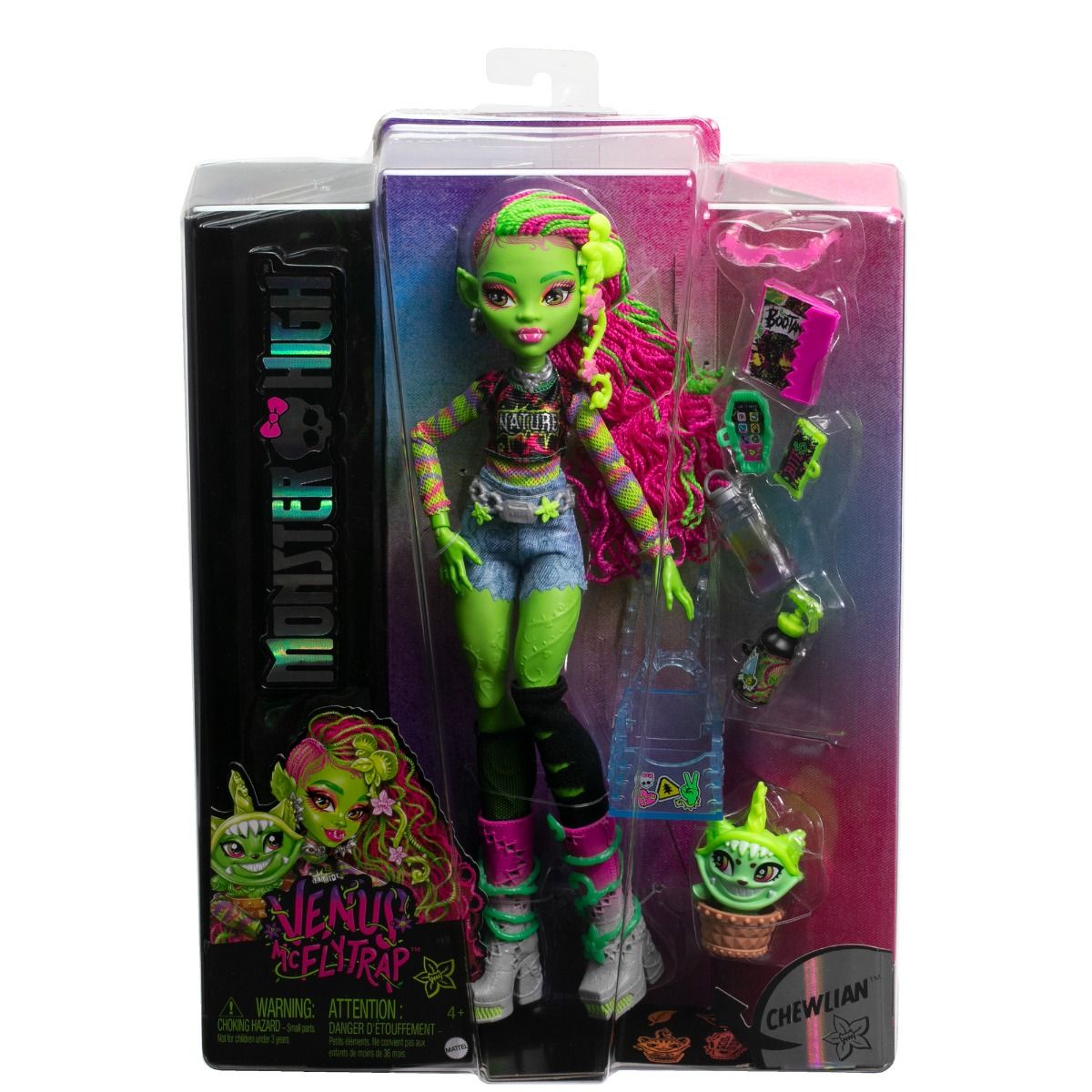 Monster High Venus McFlytrap Doll – Fashion Doll with Pet Chewlian & Accessories