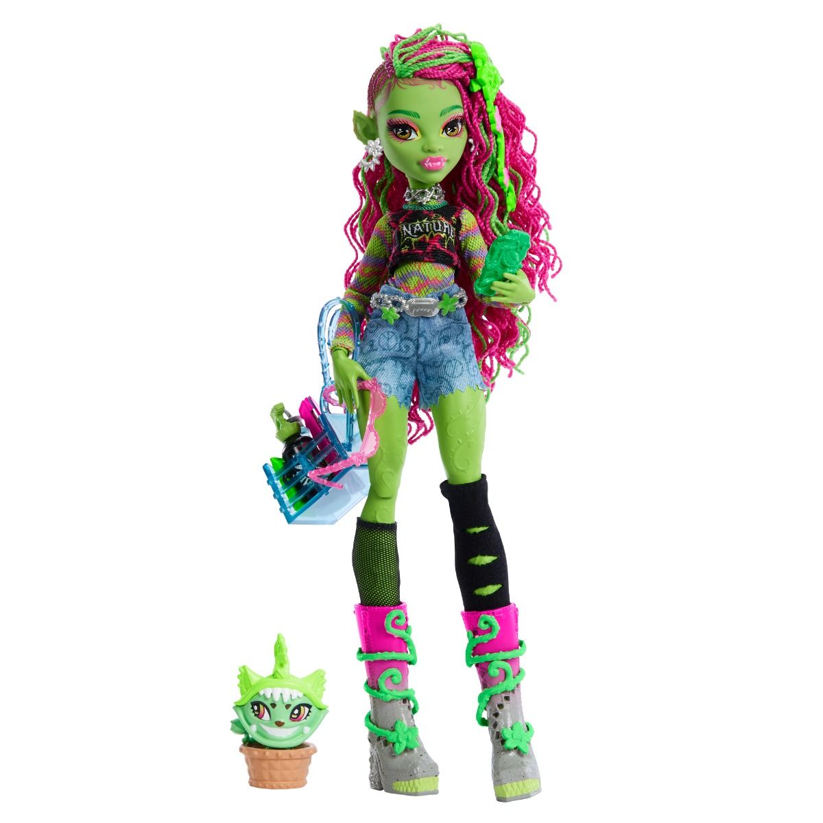 Monster High Venus McFlytrap Doll – Fashion Doll with Pet Chewlian & Accessories