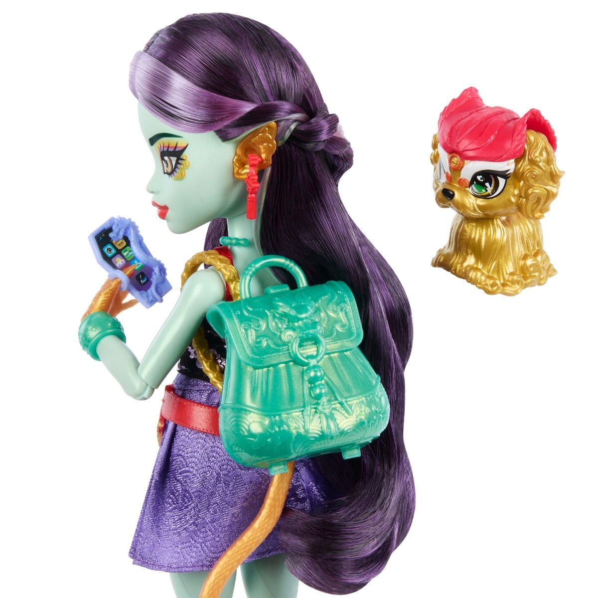 Monster High Jinafire Long Doll – Dragon Fashion Doll with Pet Yun Yun & 7 Accessories