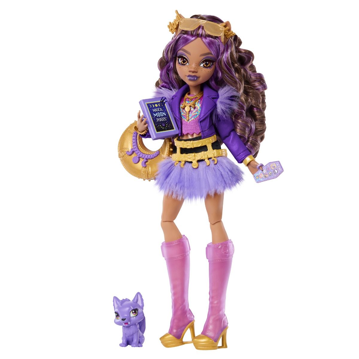 Monster High Core Clawdeen Wolf Doll – Fashion Doll with Crescent Pet & 7 Accessories