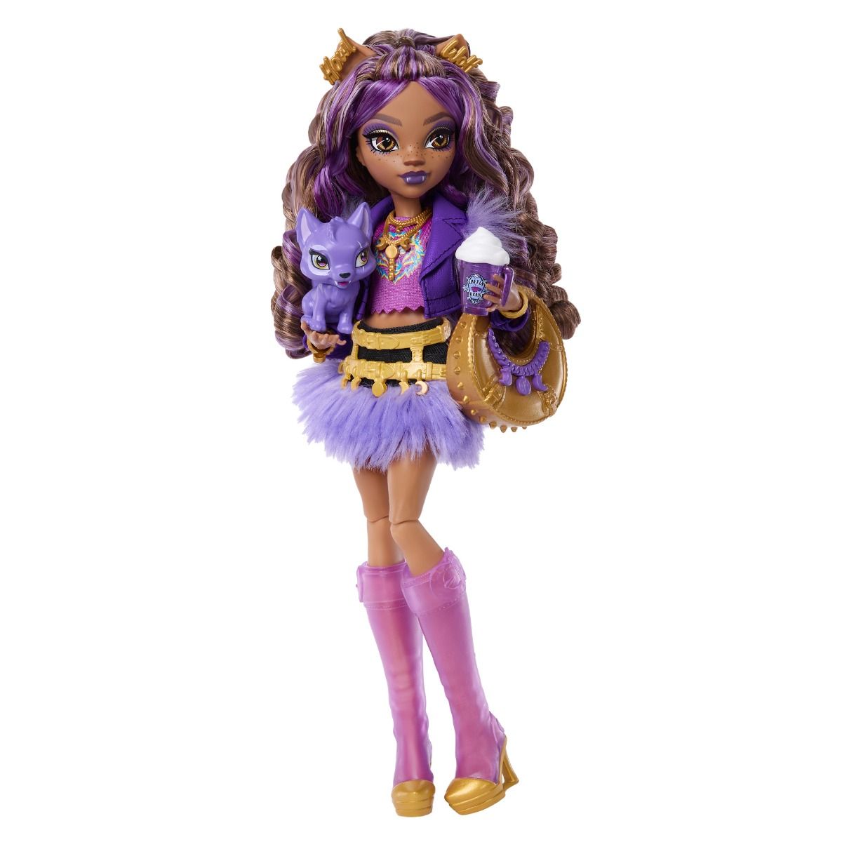 Monster High Core Clawdeen Wolf Doll – Fashion Doll with Crescent Pet & 7 Accessories