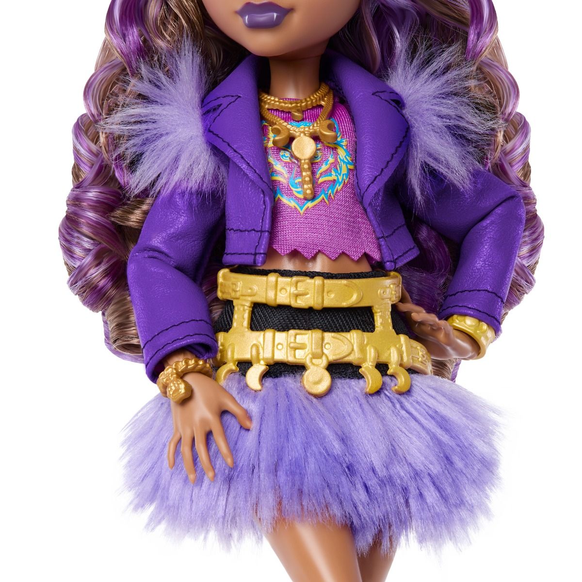 Monster High Core Clawdeen Wolf Doll – Fashion Doll with Crescent Pet & 7 Accessories