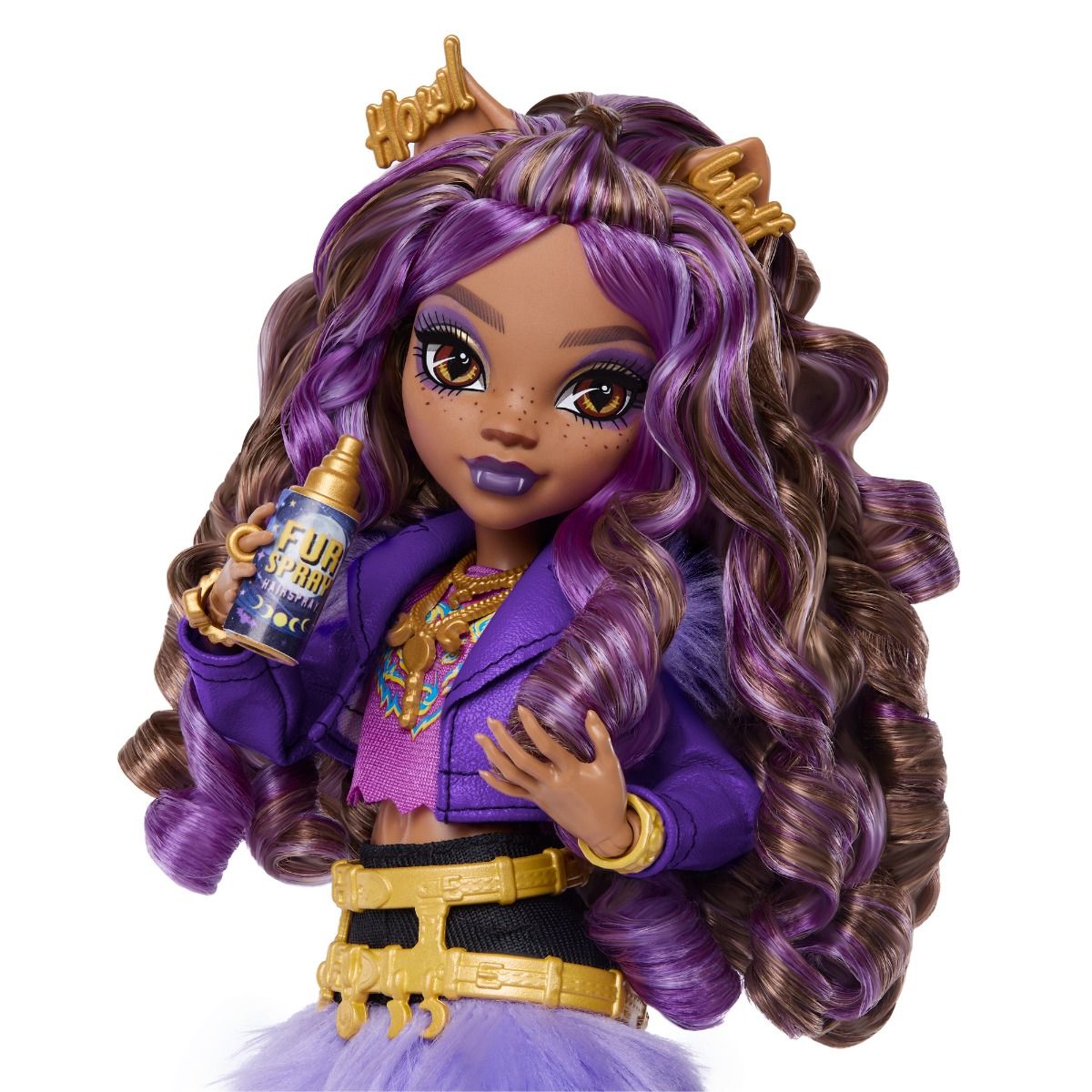 Monster High Core Clawdeen Wolf Doll – Fashion Doll with Crescent Pet & 7 Accessories