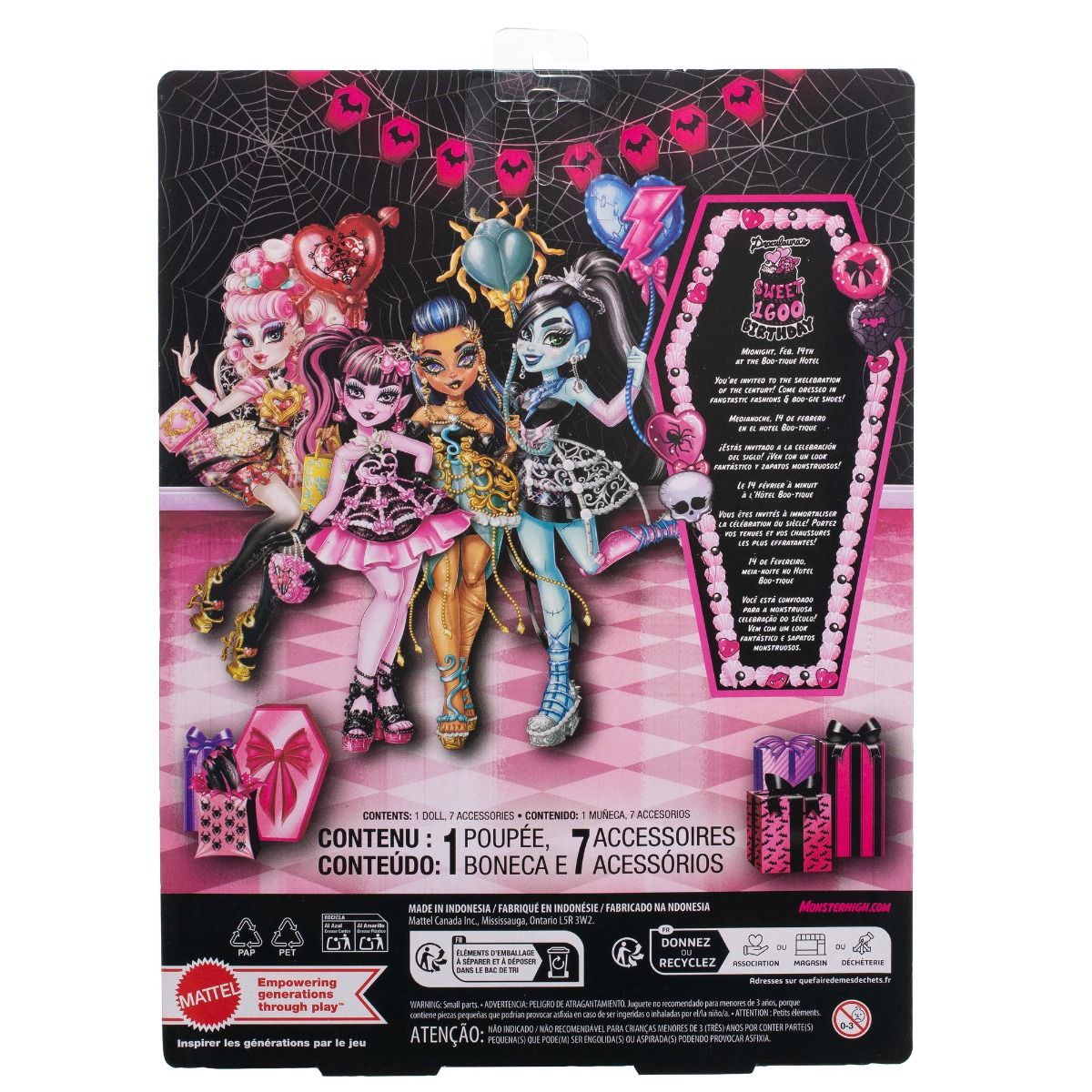 Monster High Scary Sweet Birthday Frankie Stein Doll – Fashion Doll with Birthday Party Accessories