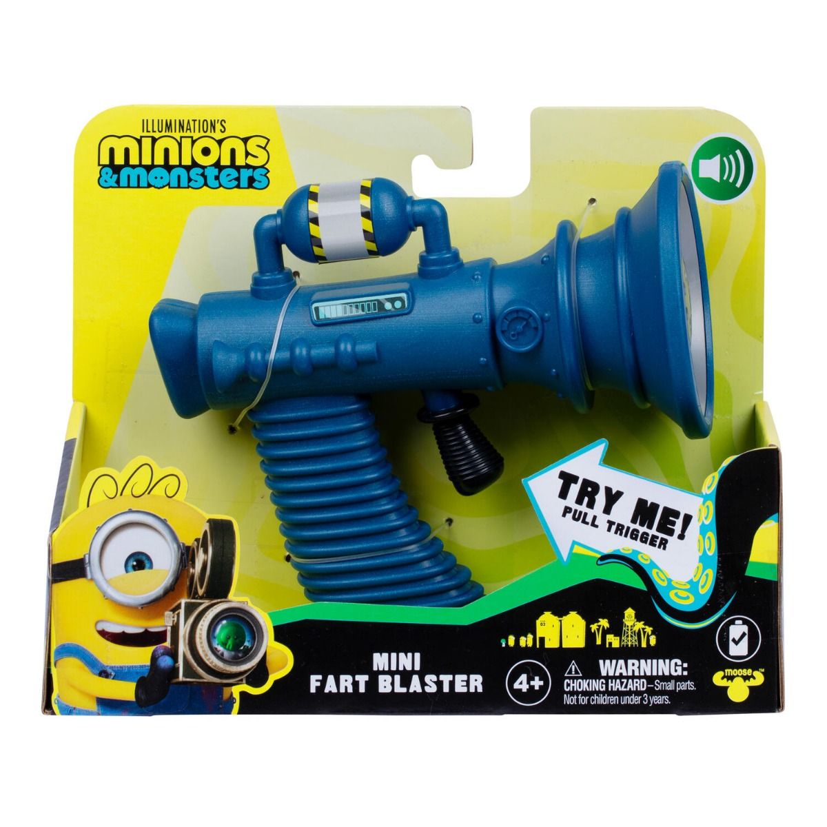 Minions 3 Mini Fart Blaster – Funny Prank Toy with 8 Hilarious Sound Effects