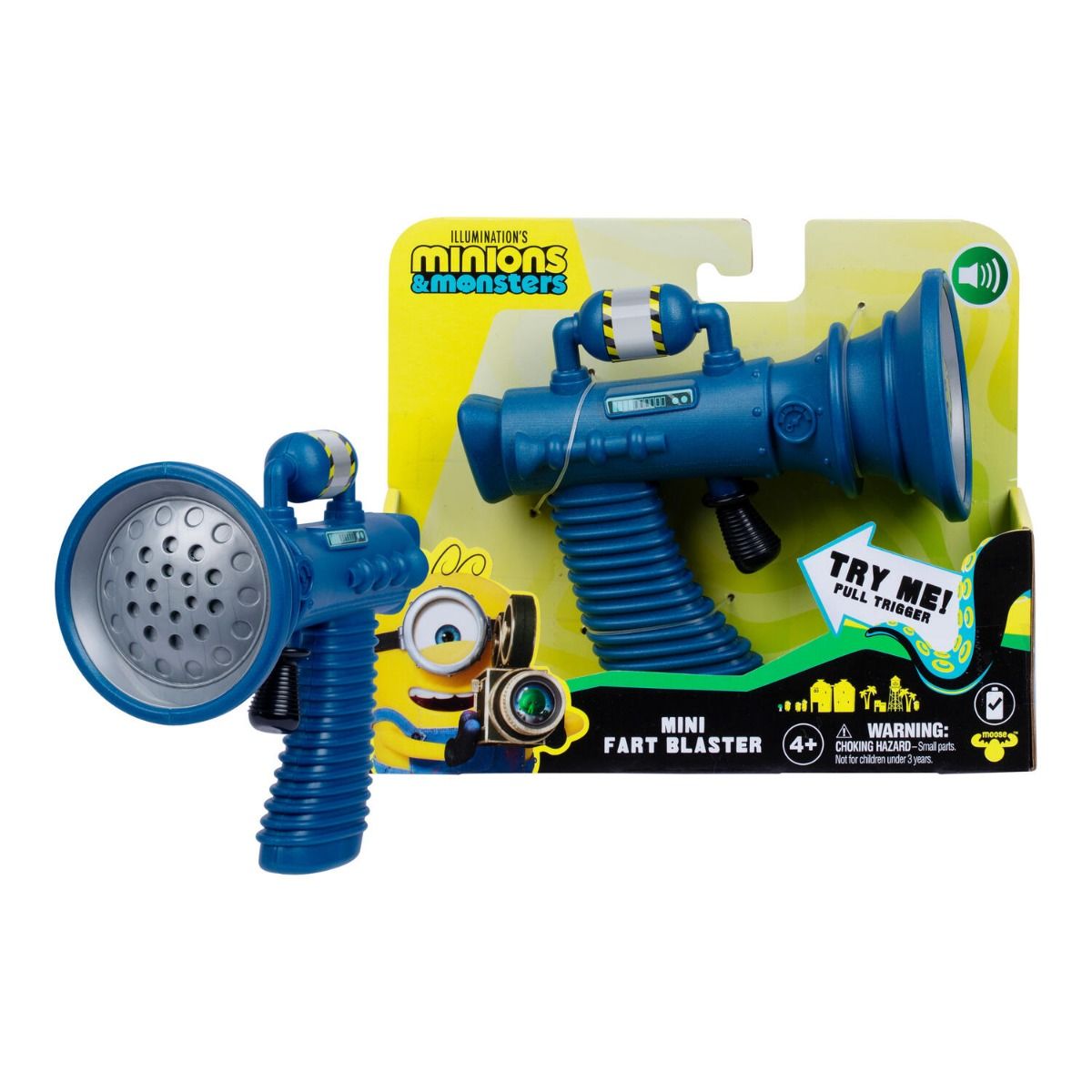 Minions 3 Mini Fart Blaster – Funny Prank Toy with 8 Hilarious Sound Effects