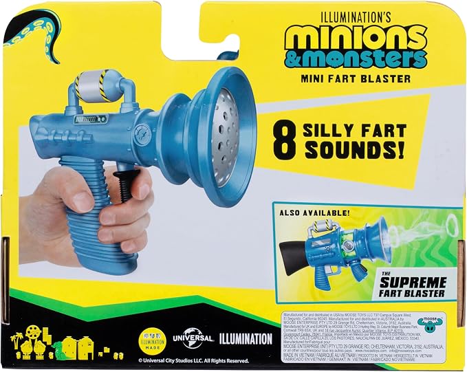 Minions 3 Mini Fart Blaster – Funny Prank Toy with 8 Hilarious Sound Effects