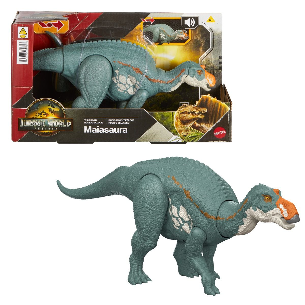Jurassic World Saga Wild Roar Dinosaur Action Figure Assorted – 12-Inch Dinosaur with Roaring Sounds & Attack Action